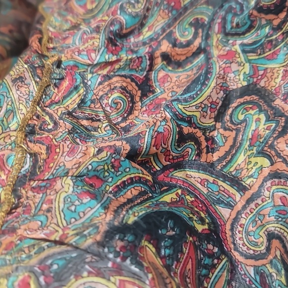 Karma Highway multicolor paisley bohemian gypsy Maxi Dress one sz boho sundress - Picture 6 of 9